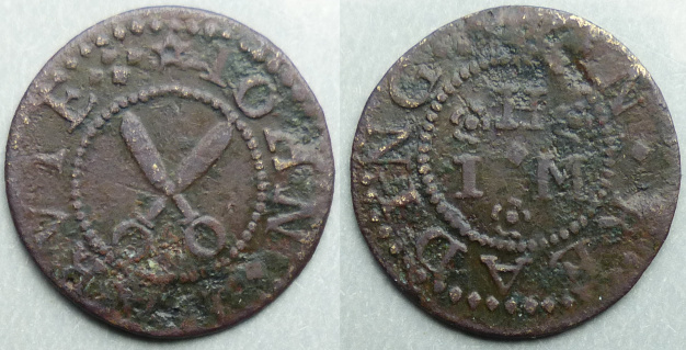 Reading, John Harvie farthing token
